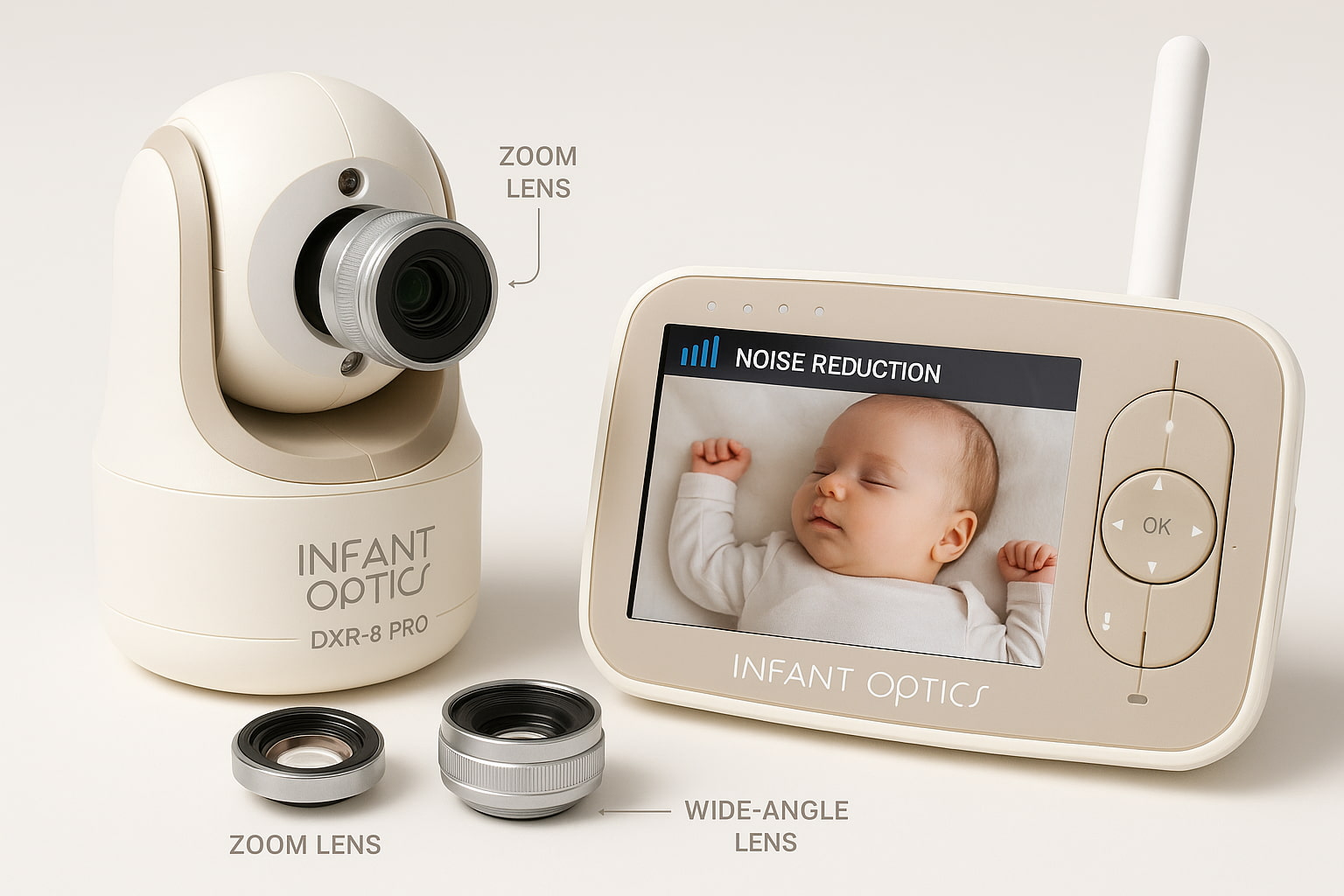 Infant Optics DXR-8 Pro Close-Up Interchangeable Lens & Controls - Find For Baby