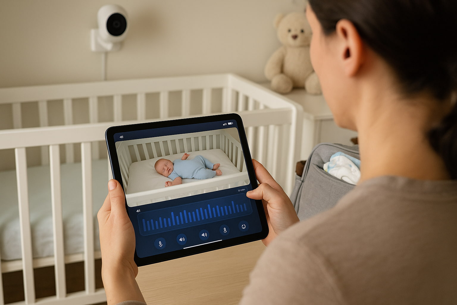 Best baby monitor placement tips shown in a real nursery setting - Find For Baby Best baby monitor placement tips shown in a real nursery setting - Find For Baby