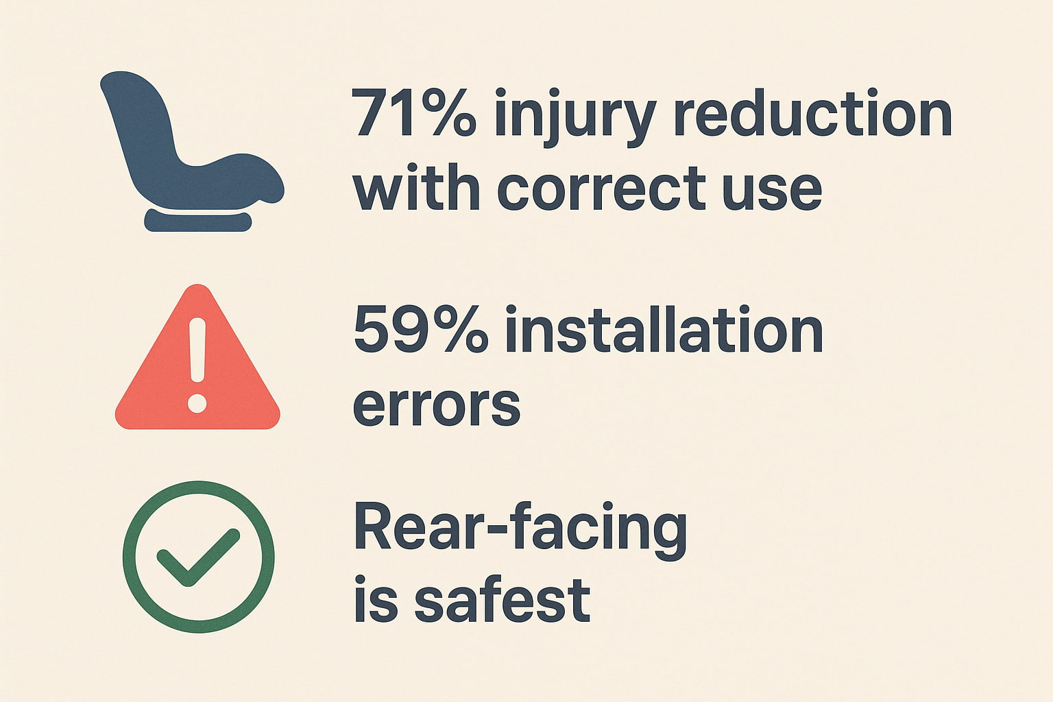 Car seat safety facts infographic for parents - Find For Baby Car seat safety facts infographic for parents - Find For Baby