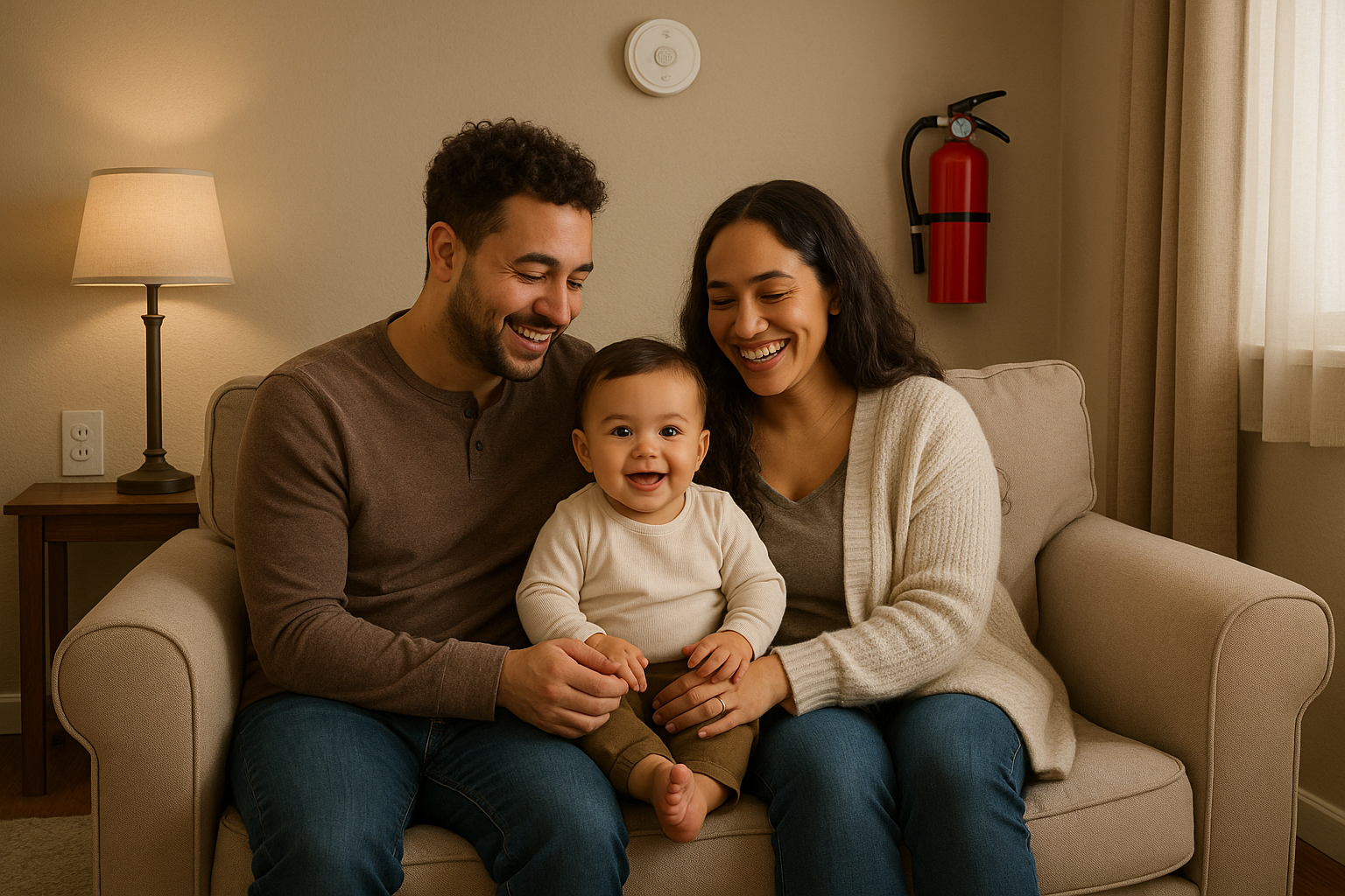 Family enjoying time in a fire-safe babyproofed home - Find For Baby Family enjoying time in a fire-safe babyproofed home - Find For Baby