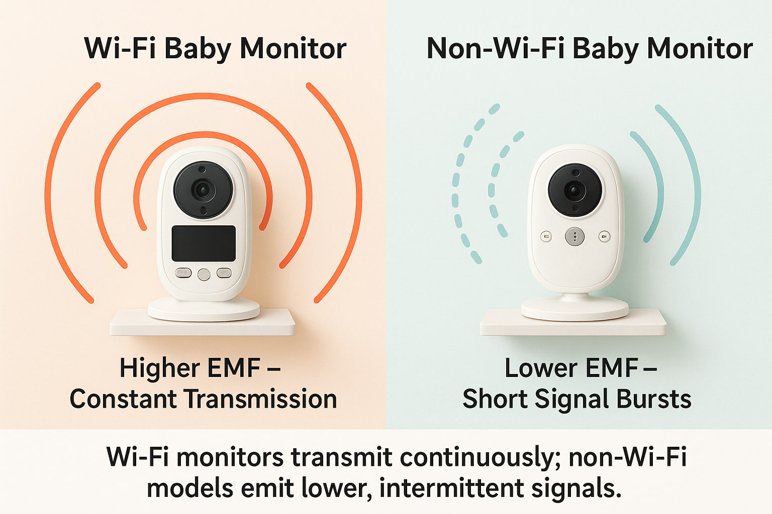 Illustration of secure baby monitor setup with encrypted Wi-Fi and closed-loop non-Wi-Fi device - Find For Baby (1) Illustration of secure baby monitor setup with encrypted Wi-Fi and closed-loop non-Wi-Fi device - Find For Baby (1)
