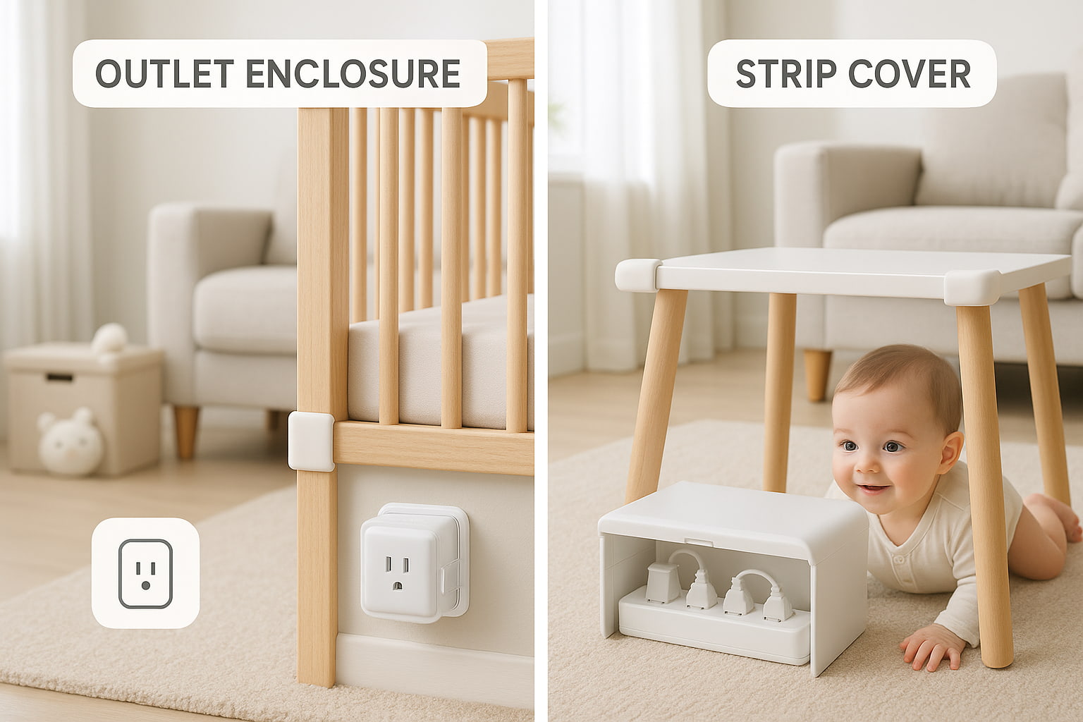 Outlet Enclosure vs Strip Covers – Babyproofing Comparison in a Real Home - Find For Baby