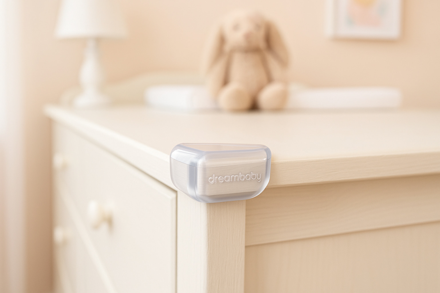 dreambaby corner protector installed on nursery dresser for baby safety - Find For baby dreambaby corner protector installed on nursery dresser for baby safety - Find For baby