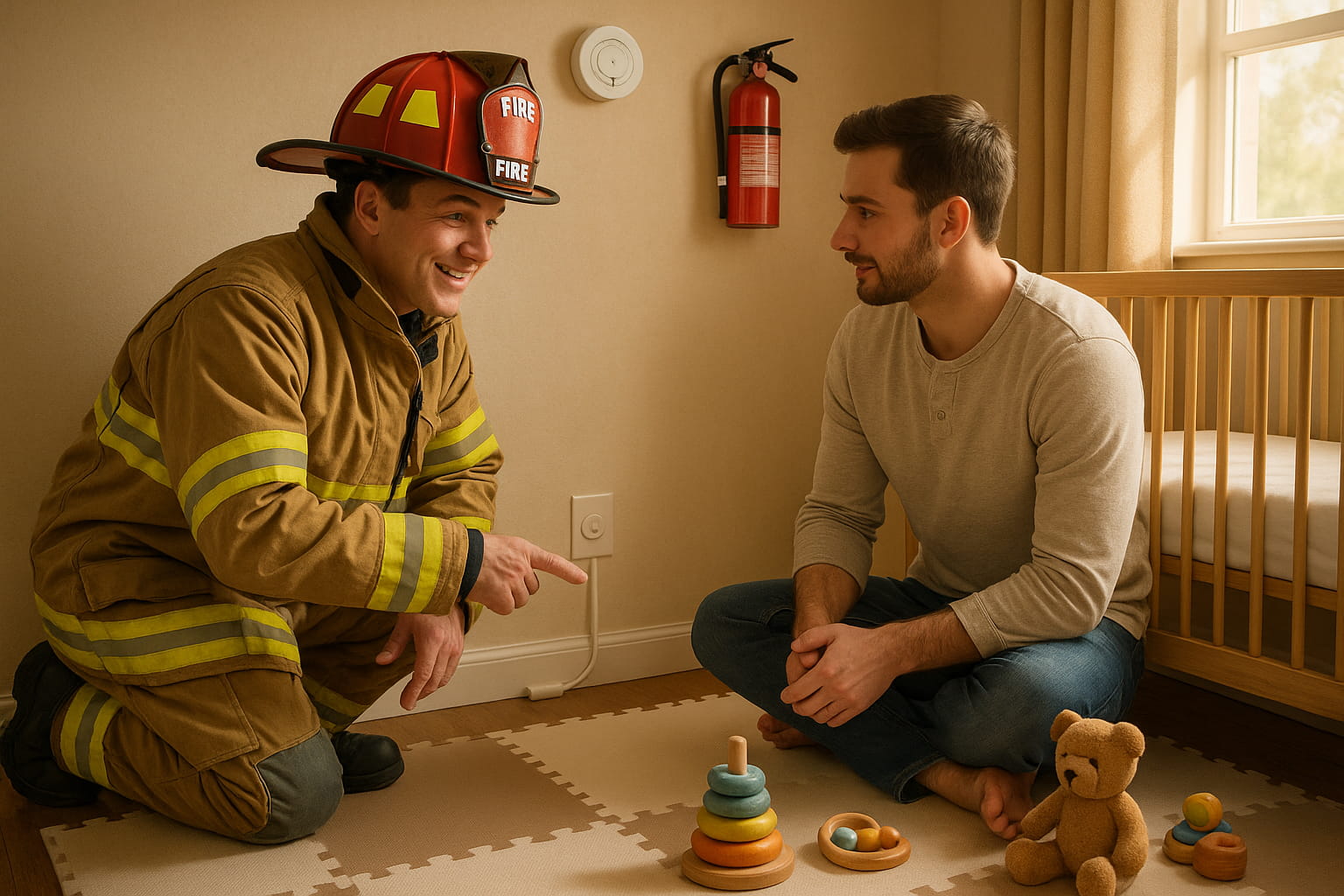 fire safety babyproofing tips in a modern nursery - Find For Baby