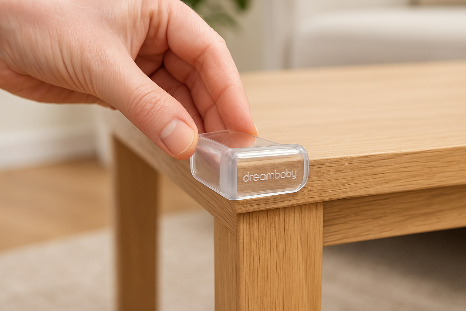 installing dreambaby corner protector on sharp table corner - Find For Baby installing dreambaby corner protector on sharp table corner - Find For Baby
