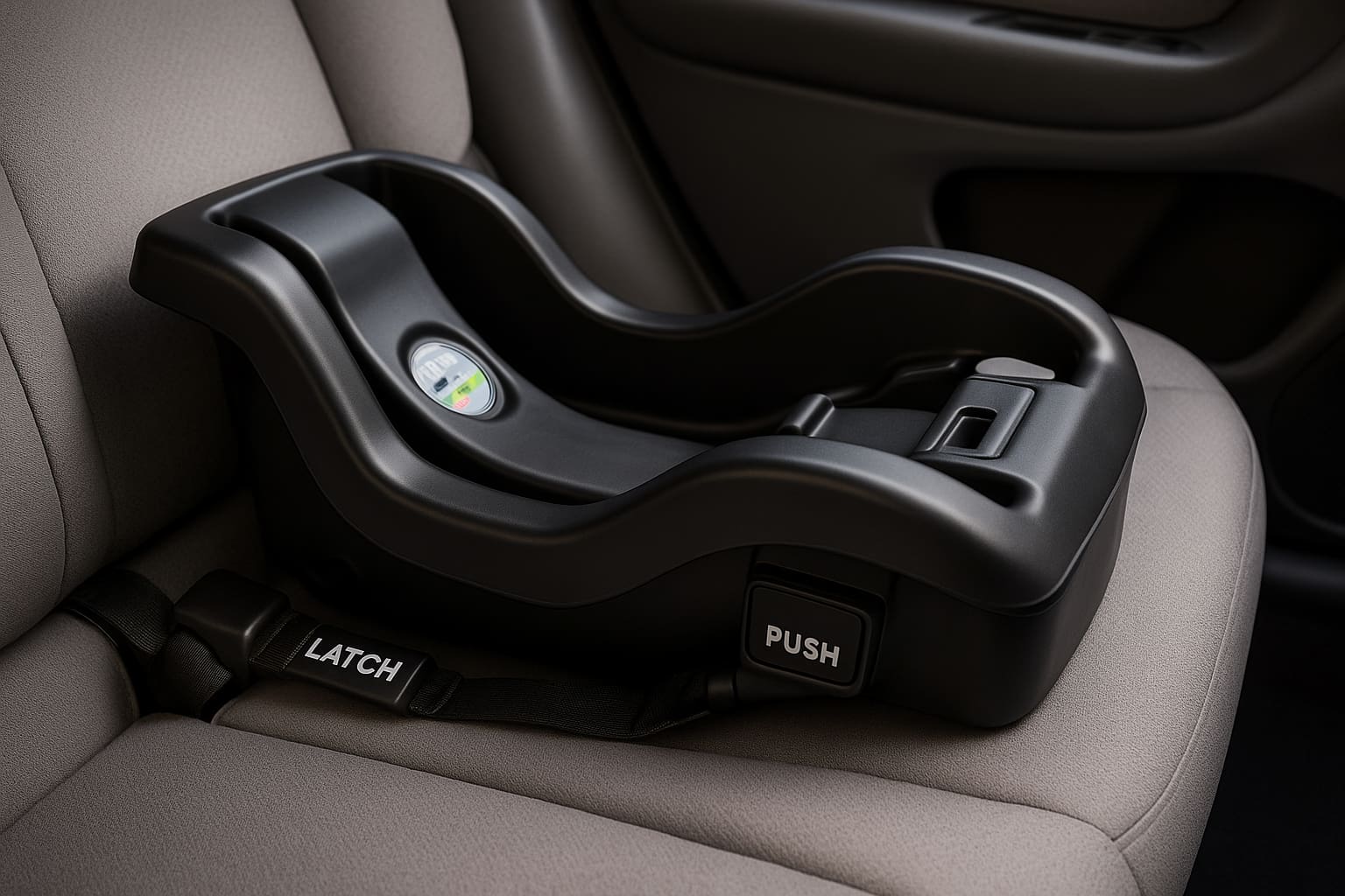 Car seat base with recline level indicators and quick-release latch system - Find For Baby