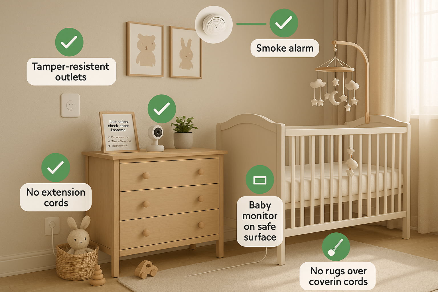 Checklist of fire safety items in baby's nursery - Find For Baby Checklist of fire safety items in baby's nursery - Find For Baby