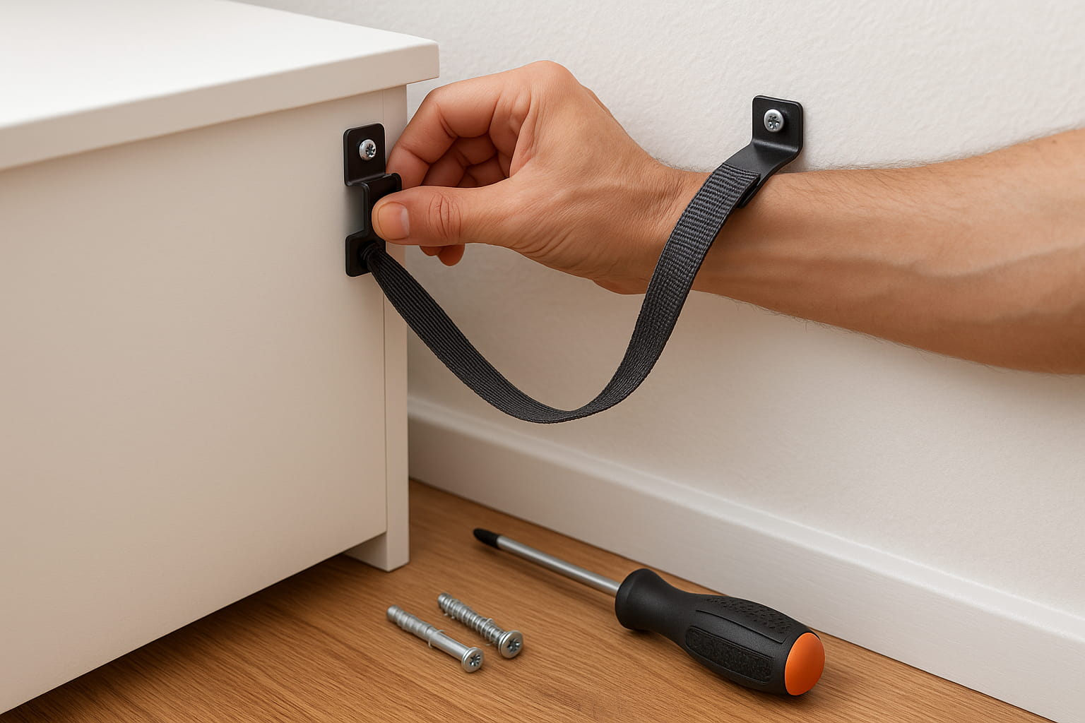 Installing an Anti-Tip Kit for Baby Furniture Safety - Find For Baby Installing an Anti-Tip Kit for Baby Furniture Safety - Find For Baby