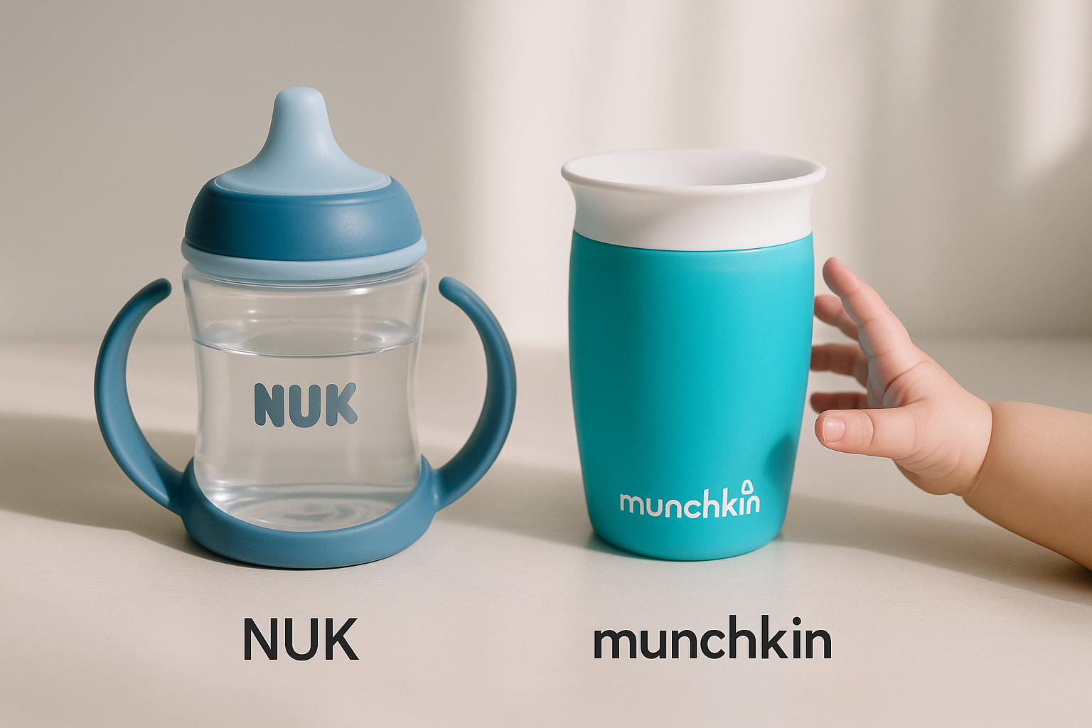 NUK vs Munchkin Sippy Cup Brand Comparison Showcase - Find For Baby