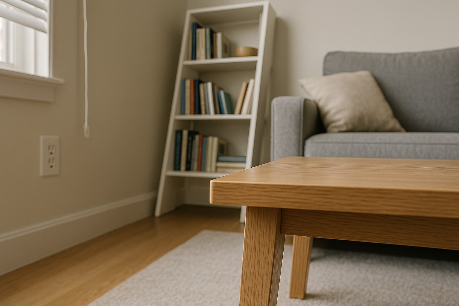 Baby’s-eye view of living room hazards before safety fixes - Find For Baby