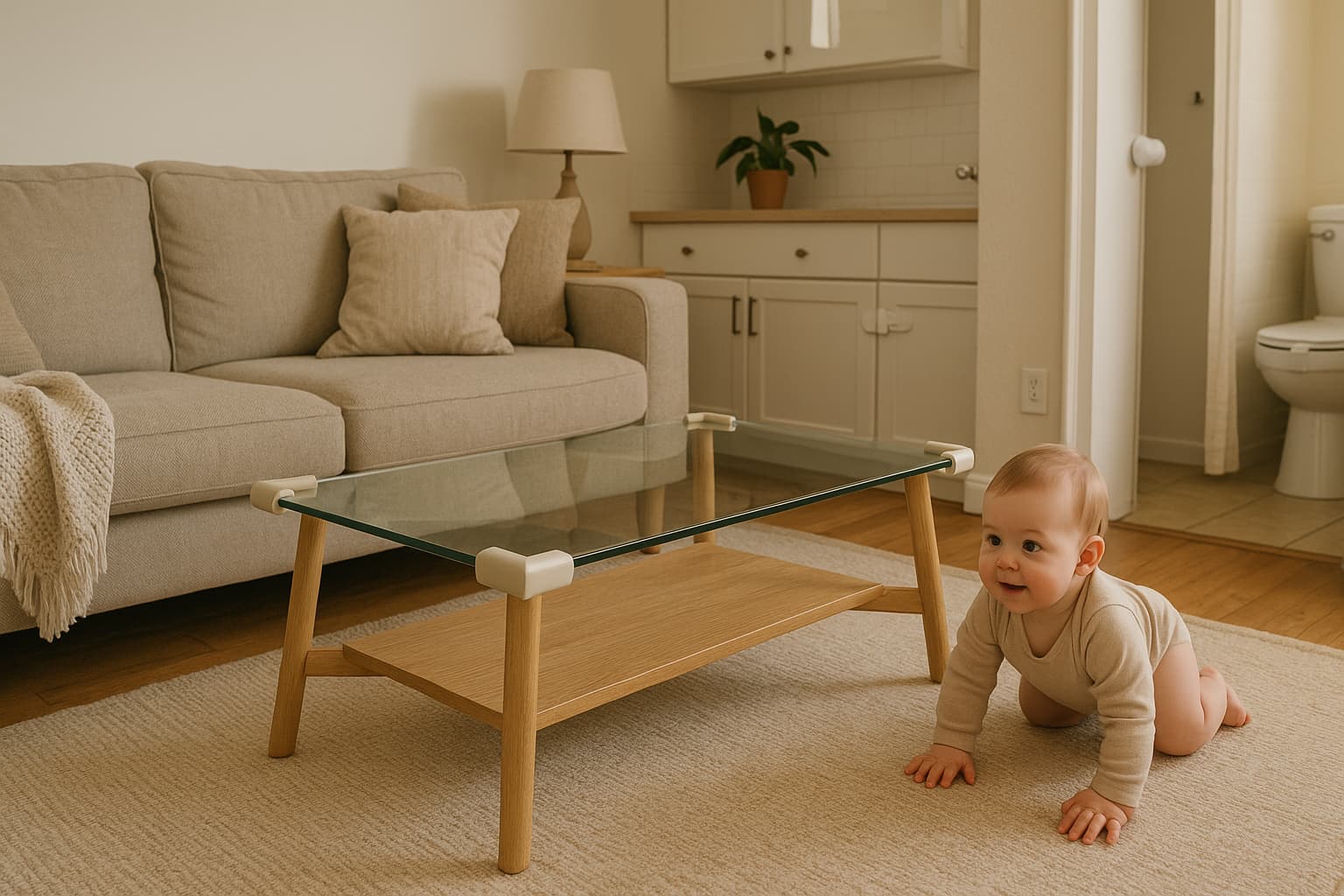 Budget-Friendly Babyproofed Living Room Using Products Under $25 - Find For Baby