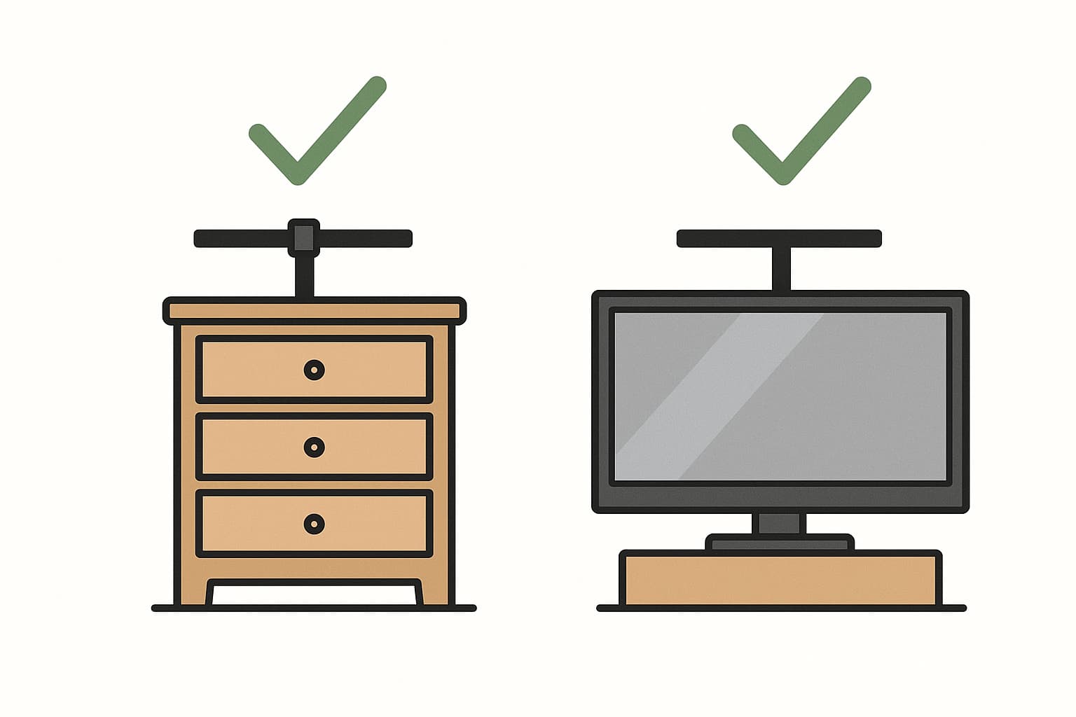 Furniture safety straps for TV and dressers - Find For Baby