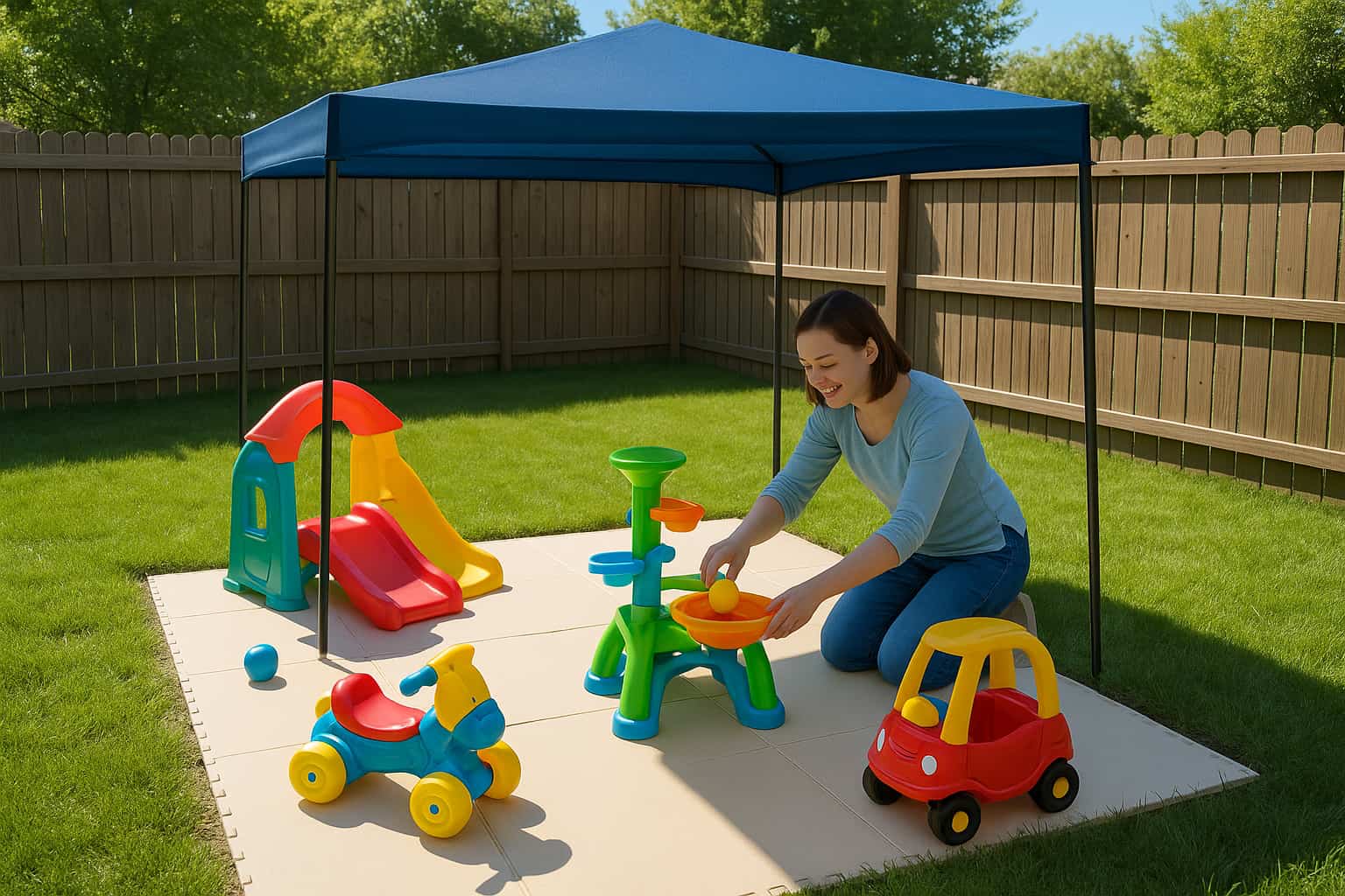 Parent Organizing Babyproofed Outdoor Play Area - Find For Baby Parent Organizing Babyproofed Outdoor Play Area - Find For Baby