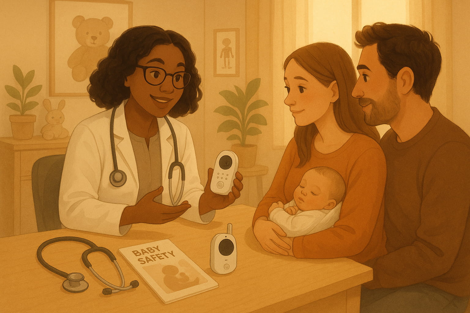 Pediatrician advice on baby monitor to parents about safety and smart usage. - Find For Baby