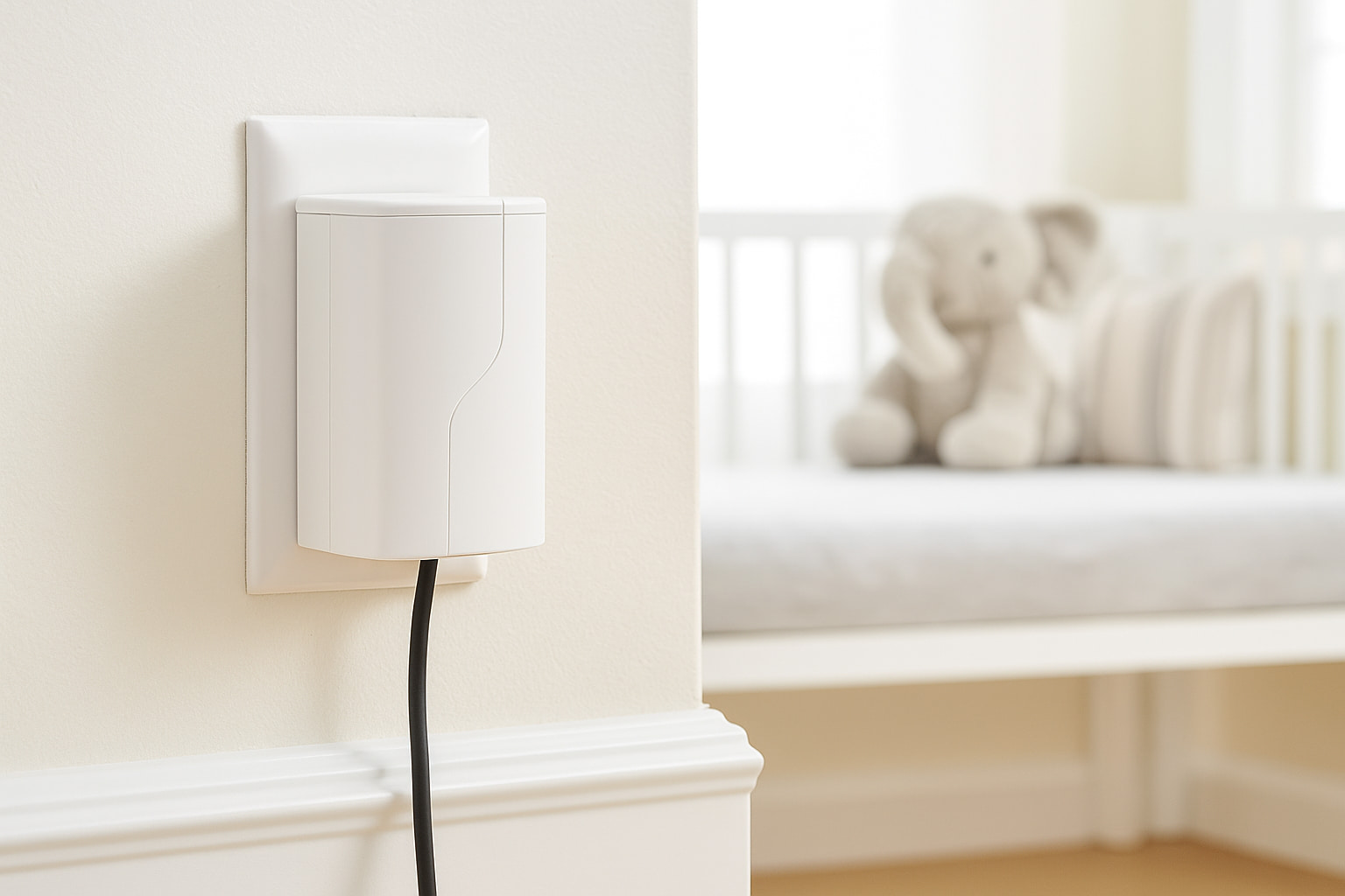 Plastic outlet cover for toddler safety in nursery - Find For Baby