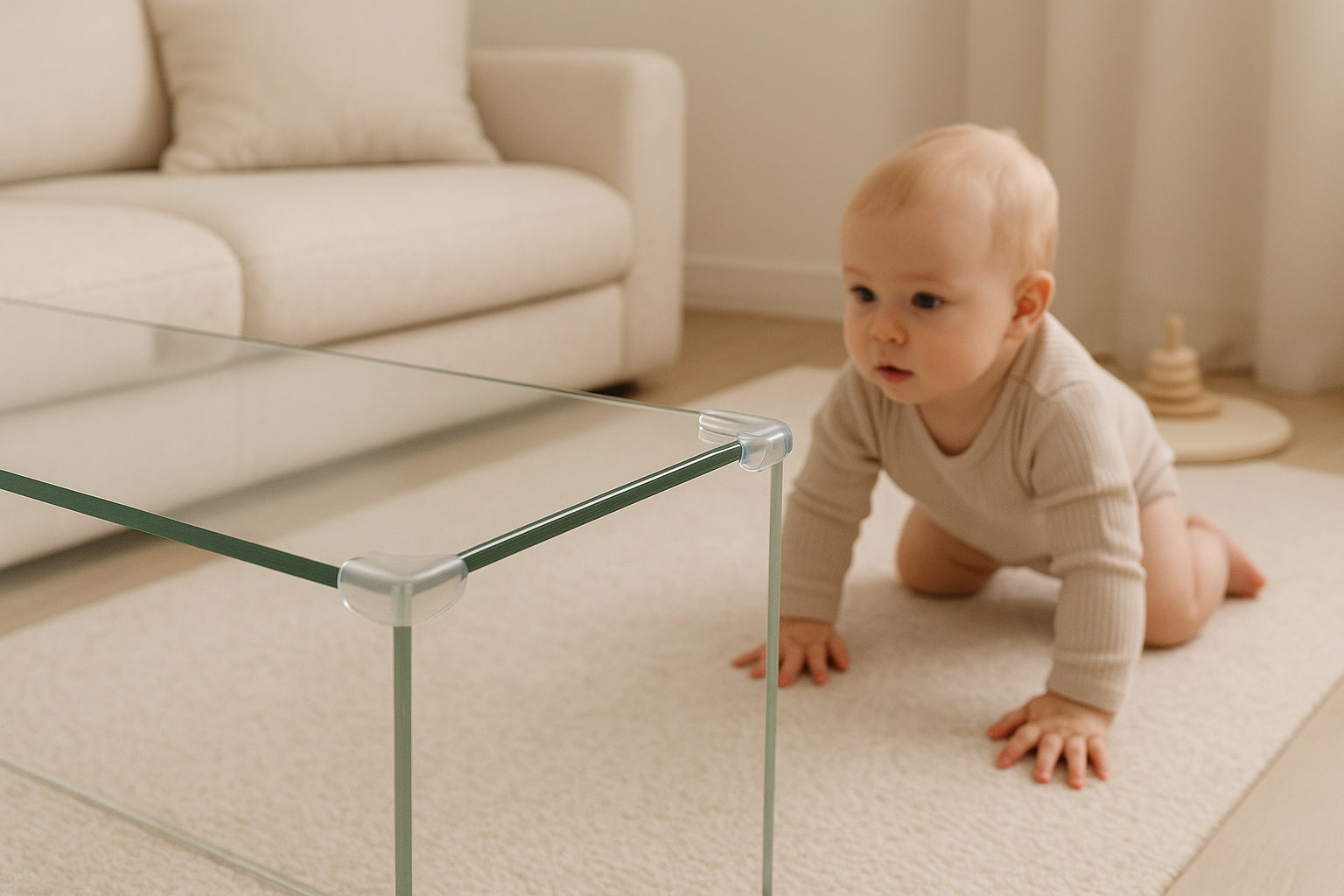 Transparent Corner Guards on Glass Table – Babyproof Your Home Under $25 - Find For Baby Transparent Corner Guards on Glass Table – Babyproof Your Home Under $25 - Find For Baby