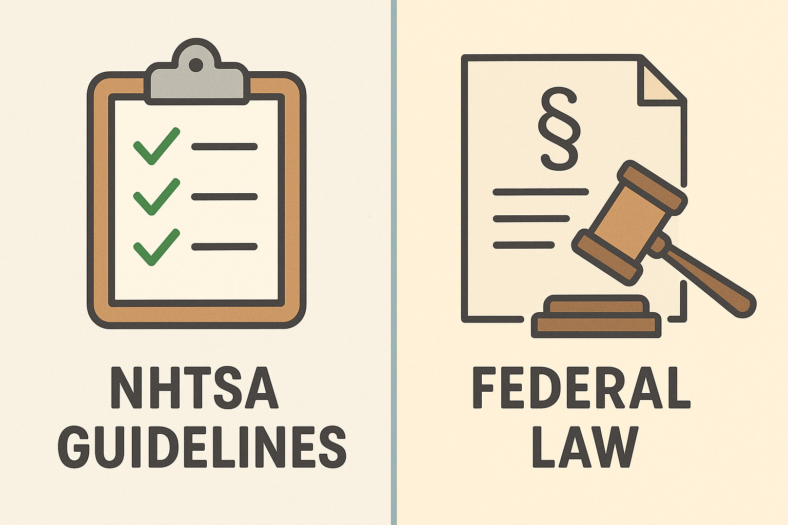 Visual comparison of NHTSA guidelines and federal car seat safety laws - Find For Baby Visual comparison of NHTSA guidelines and federal car seat safety laws - Find For Baby