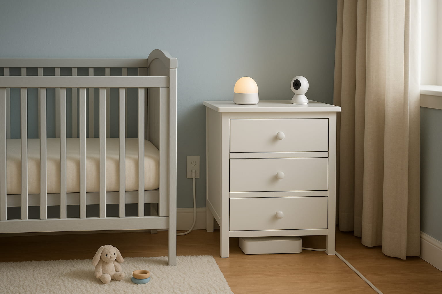 nursery cord management tips in baby-safe corner - Find For Baby